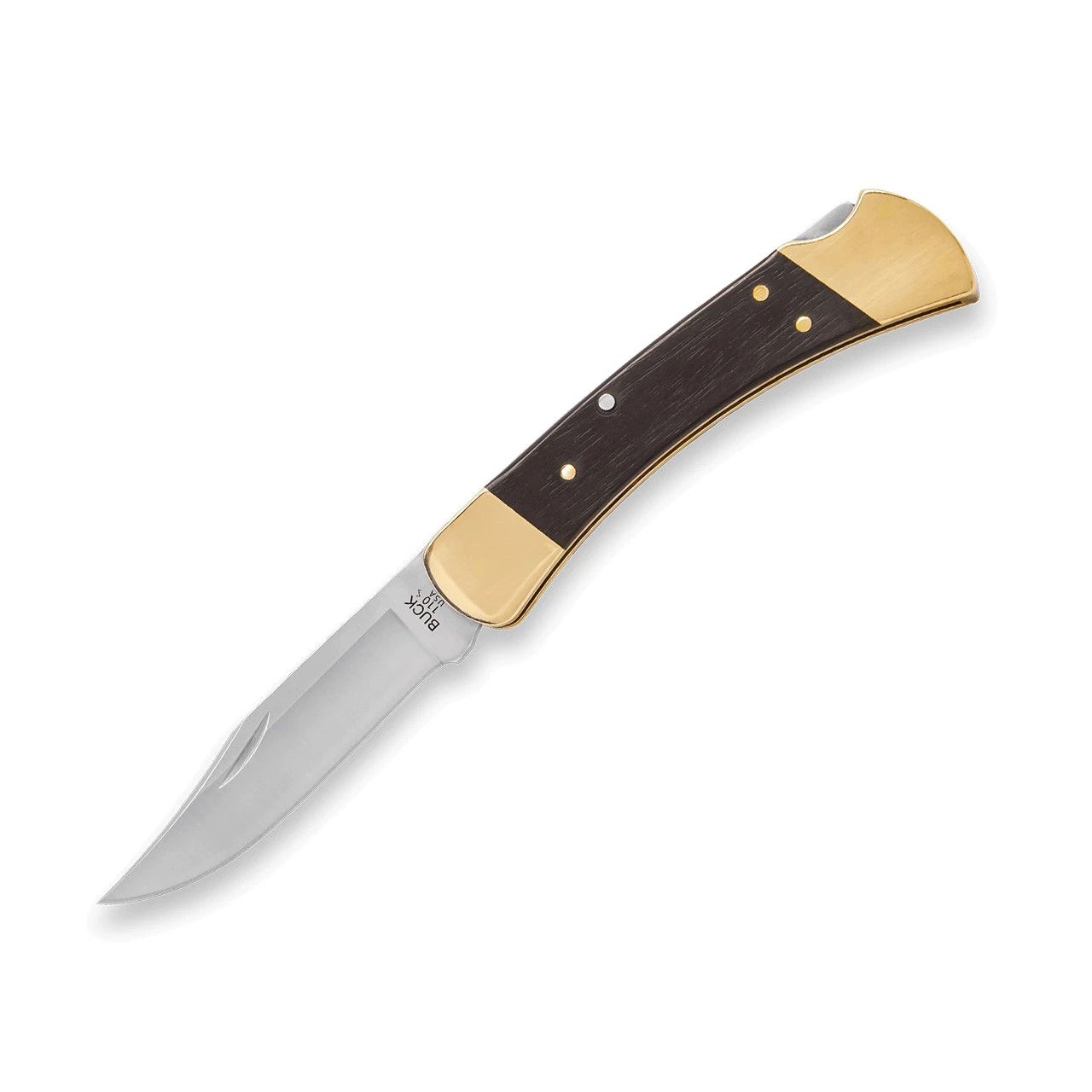 Buck 110 Slim Hunter Elite Heritage Brass Folding Knife Buck 110 Slim Hunter Elite Heritage Brass Folding Knife