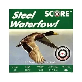 Score Steel Waterfowl 12 Gauge 2 3/4 Score Steel Waterfowl 12 Gauge 2 3/4" #4 (25 Rounds)