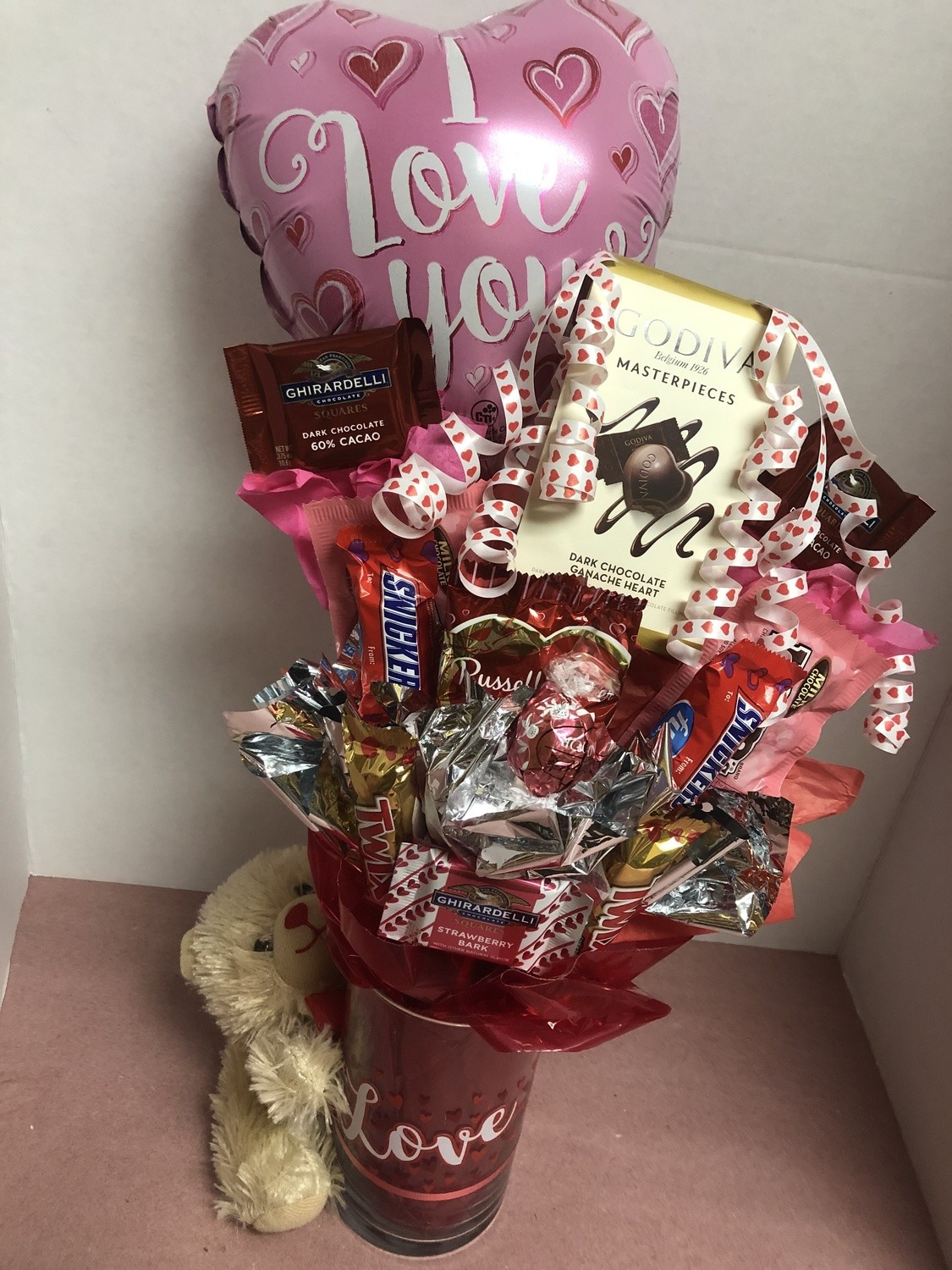 teddy bear chocolate bouquet