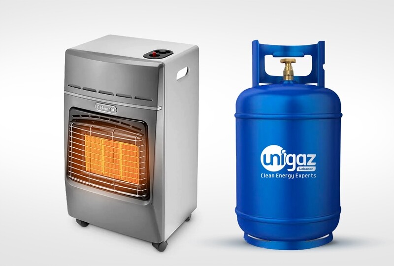 Delonghi Gas Heater 3Burn & Cylinder Refill Bundle
