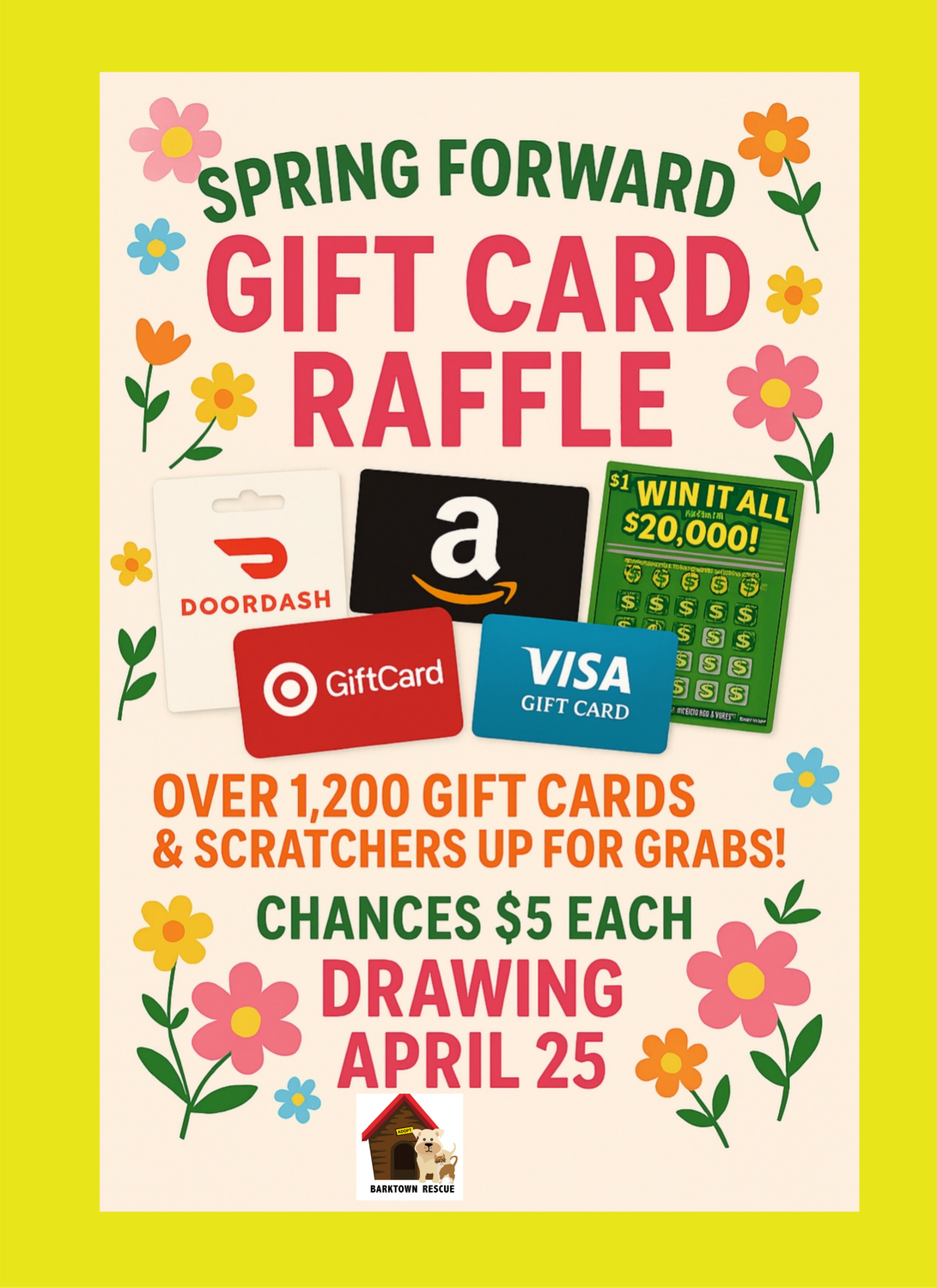 SPRING FORWARD GIFT CARD RAFFLE