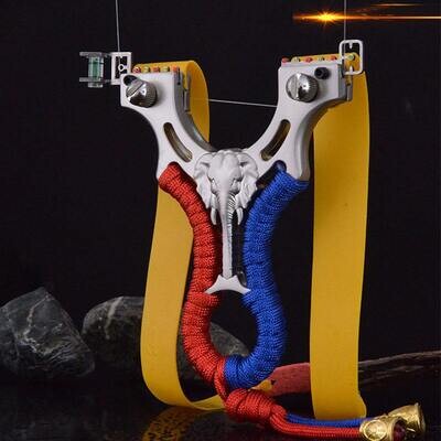 PROFI STAHL STEINSCHLEUDER Slingshot Zwille Sportschleuder Stahlkugel Schleuder