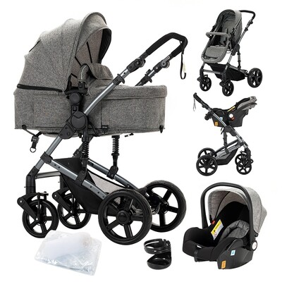 Baby Stroller 3 in 1 Baby Walker Baby Trolley 588 Baby Folding Strollers High Landscape Stroller Car for Newborn