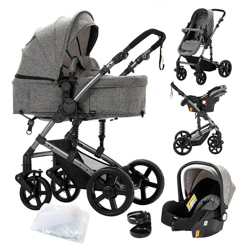 Baby Stroller 3 in 1 Baby Walker Baby Trolley 588 Baby Folding Strollers High Landscape Stroller Car for Newborn