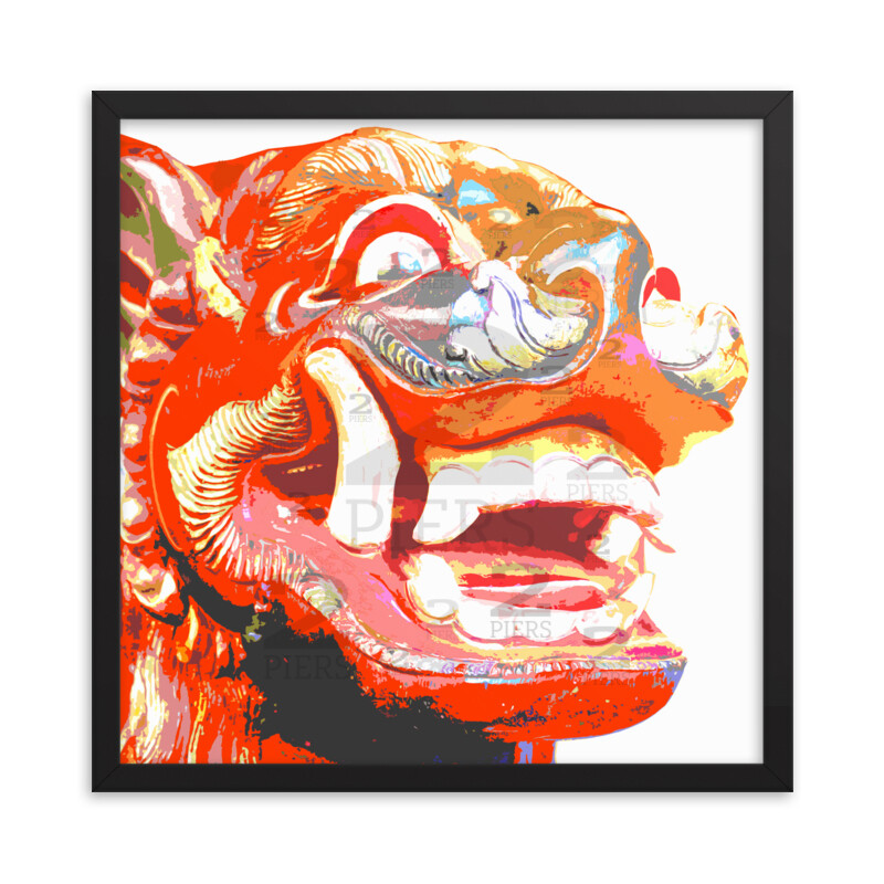 Mythical Qilin in Red