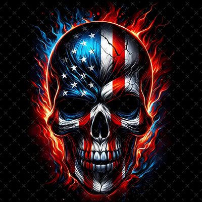 American Flag Skull