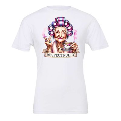 Old Lady Respectfully Middle Finger