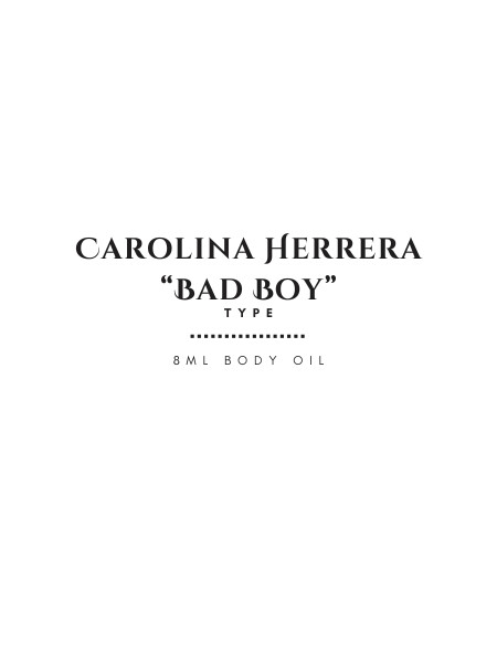 Carolina Herrera &quot;Bad Boy&quot; Type