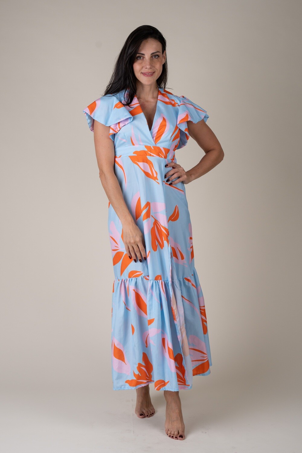 Vestido Raisel celeste