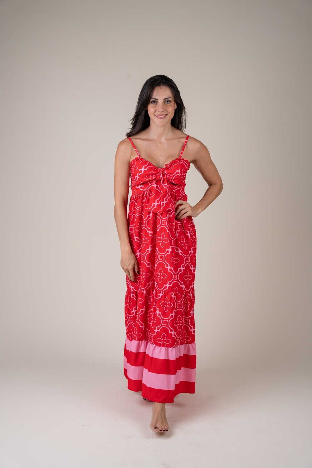 MaxiDress Playa Valentina rojo