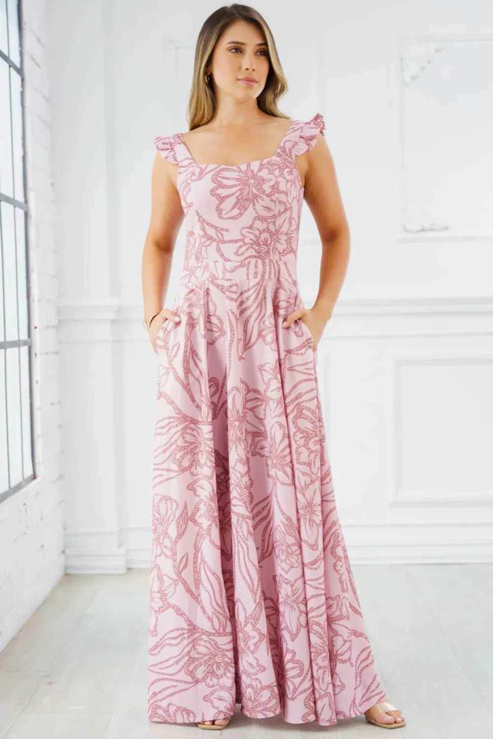 Vestido Adria Rosa