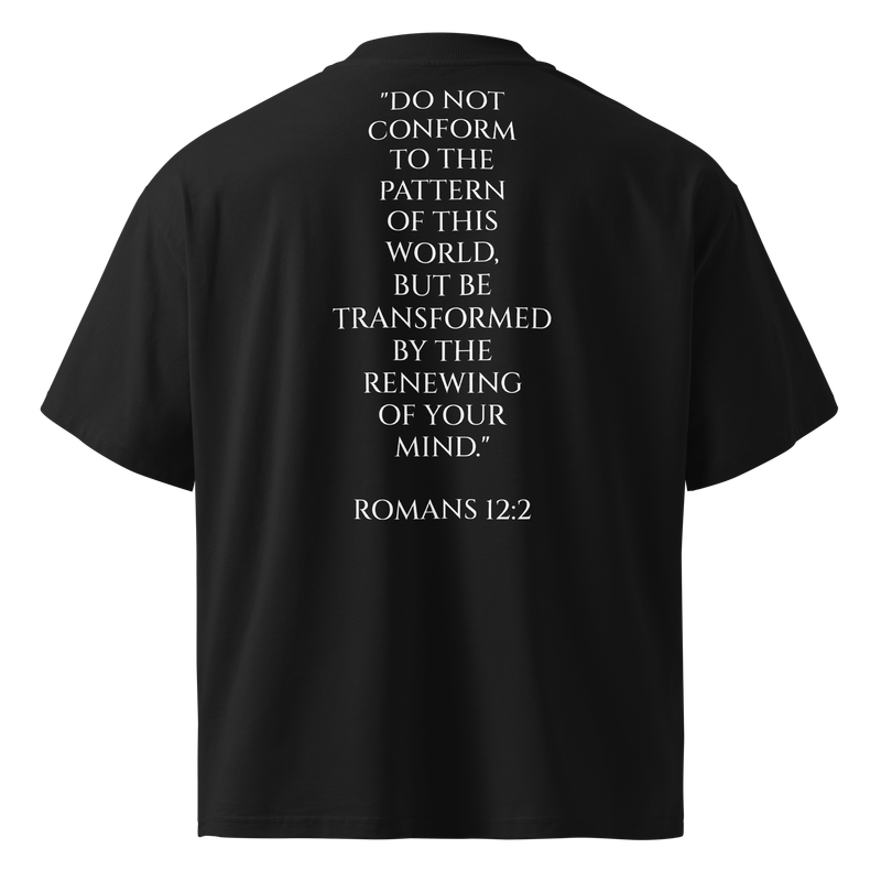 Organic Oversized High Neck T-Shirt | Black