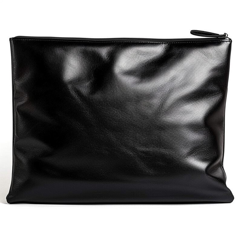 Extra Large Fold Over Leather Clutch