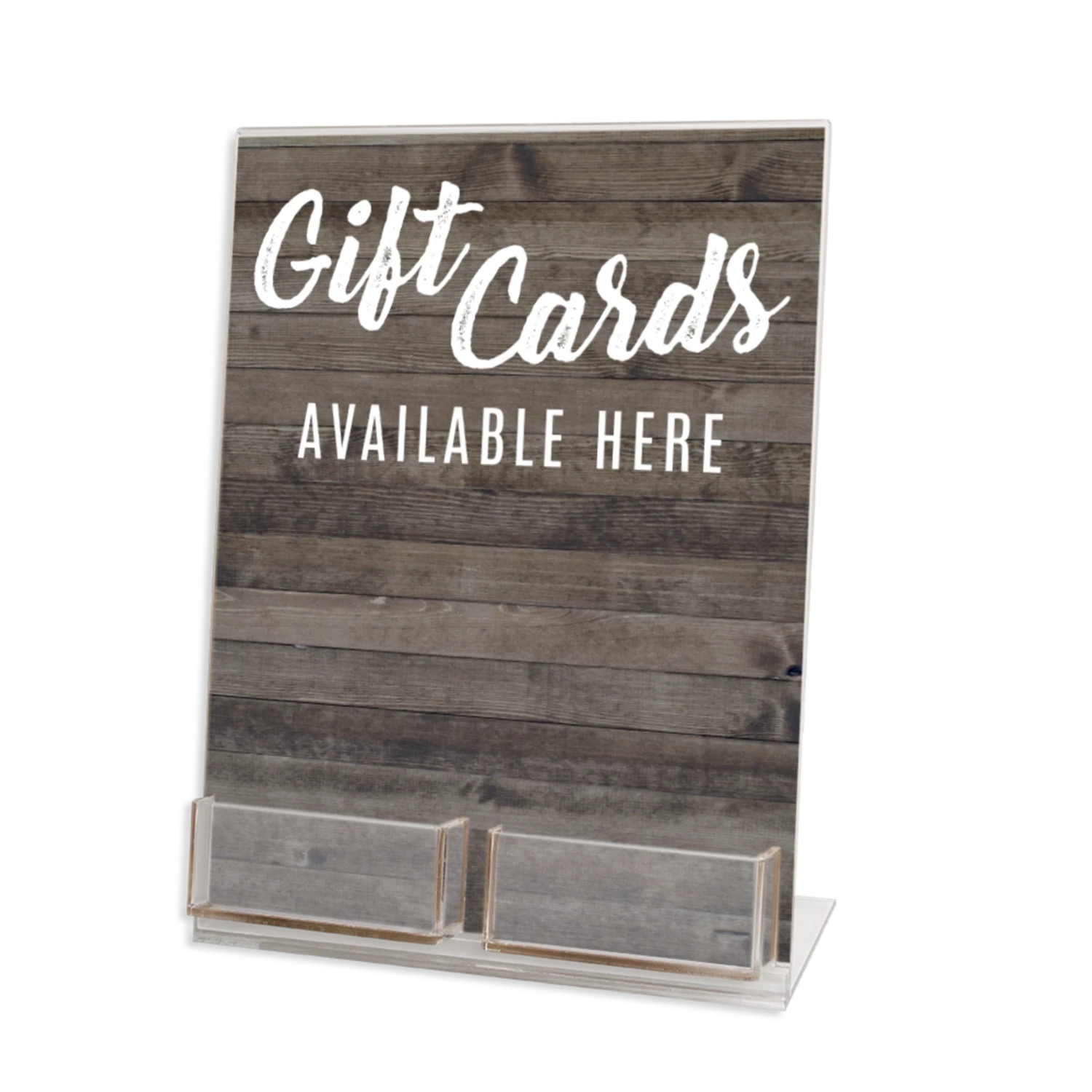Two Gift Card Acrylic Display Stand