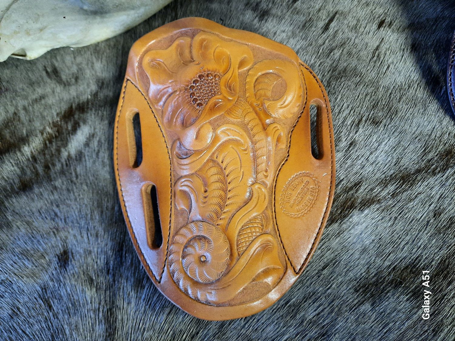 Sourdough fits 4" N frame LH Floral Carved Tan