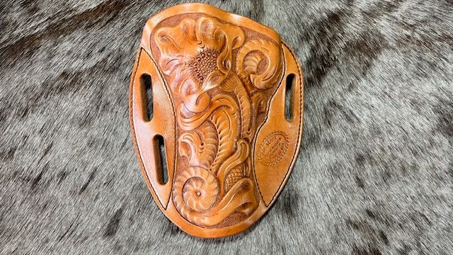 Floral Carved Sourdough 4" N Frame LH Tan