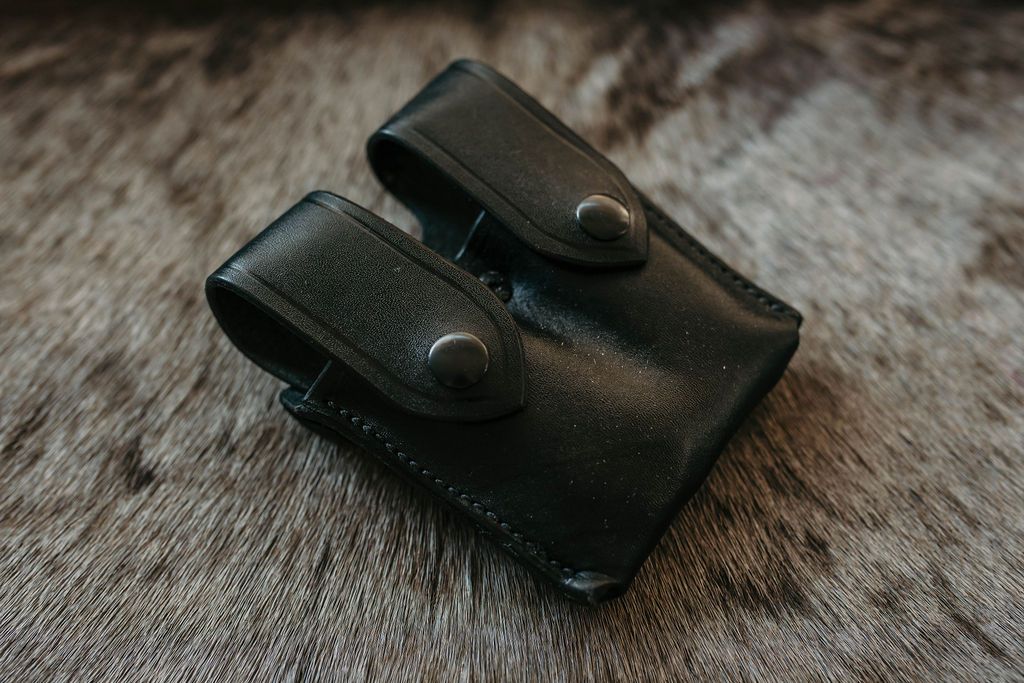 Dual Defender Mag Pouch fits Beretta or High Power, Dbl Stack 9mm - BLACK