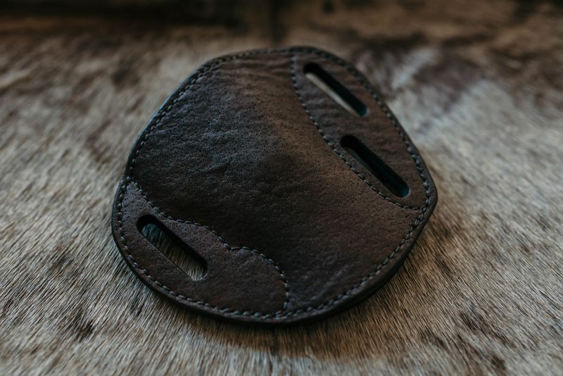 Silver Dollar Pancake Colt 2" D Frame Red Shark on Black Cow Hide RH Also Fits SP101