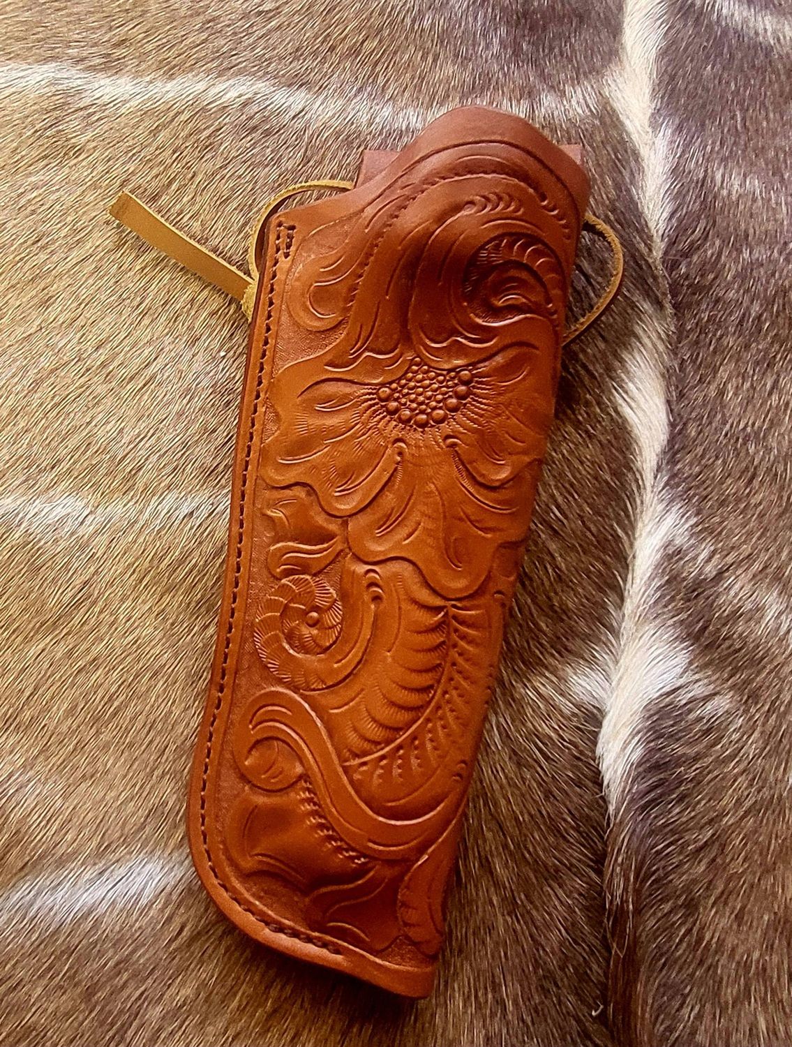 #120 6.5" S&W N frame RH floral tooled tan rh