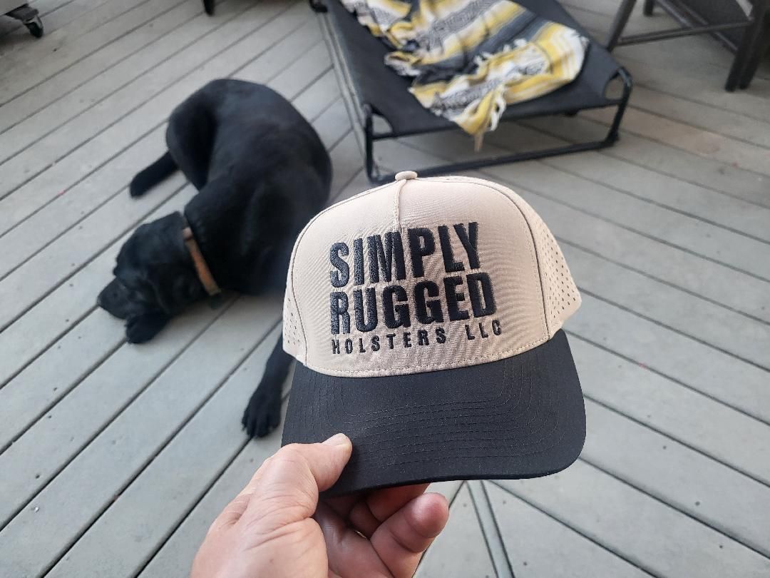 Tan Hat Black Block letter Logo