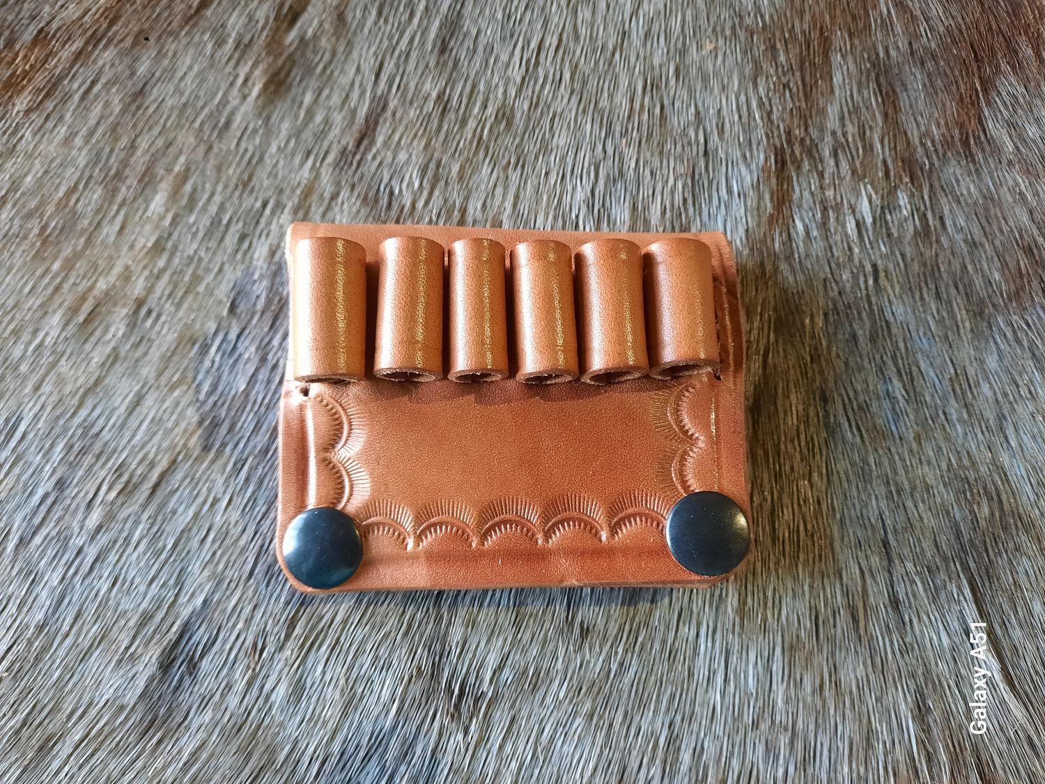 Cartridge Snap fits .38/.357 X 6 Border Stamped, Tan