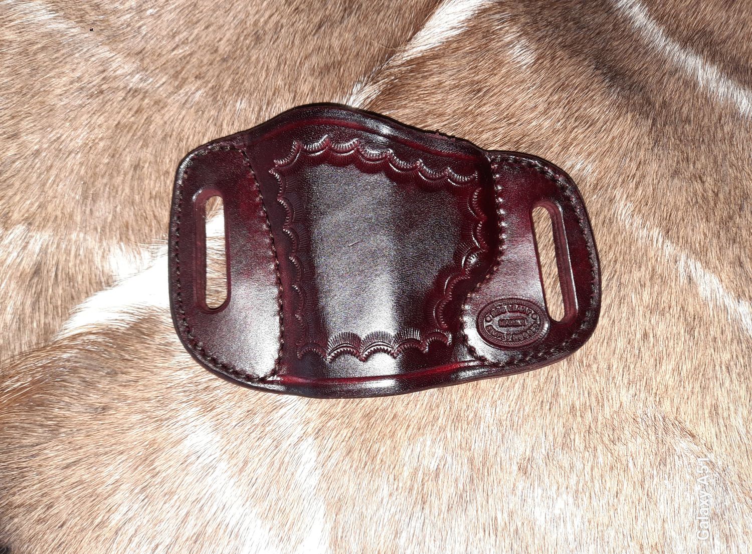 CID Holster fits Glock 45, 9mm, Oxblood, Border Stamping, LEFT HAND