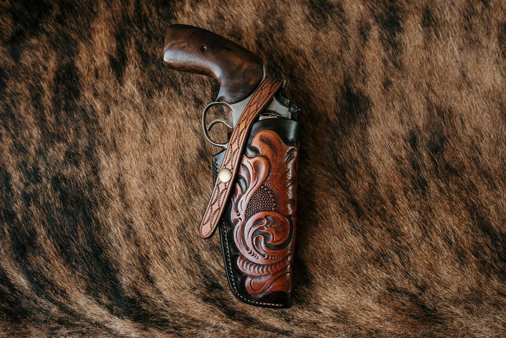 5" S&W N frame floral Tooled #1