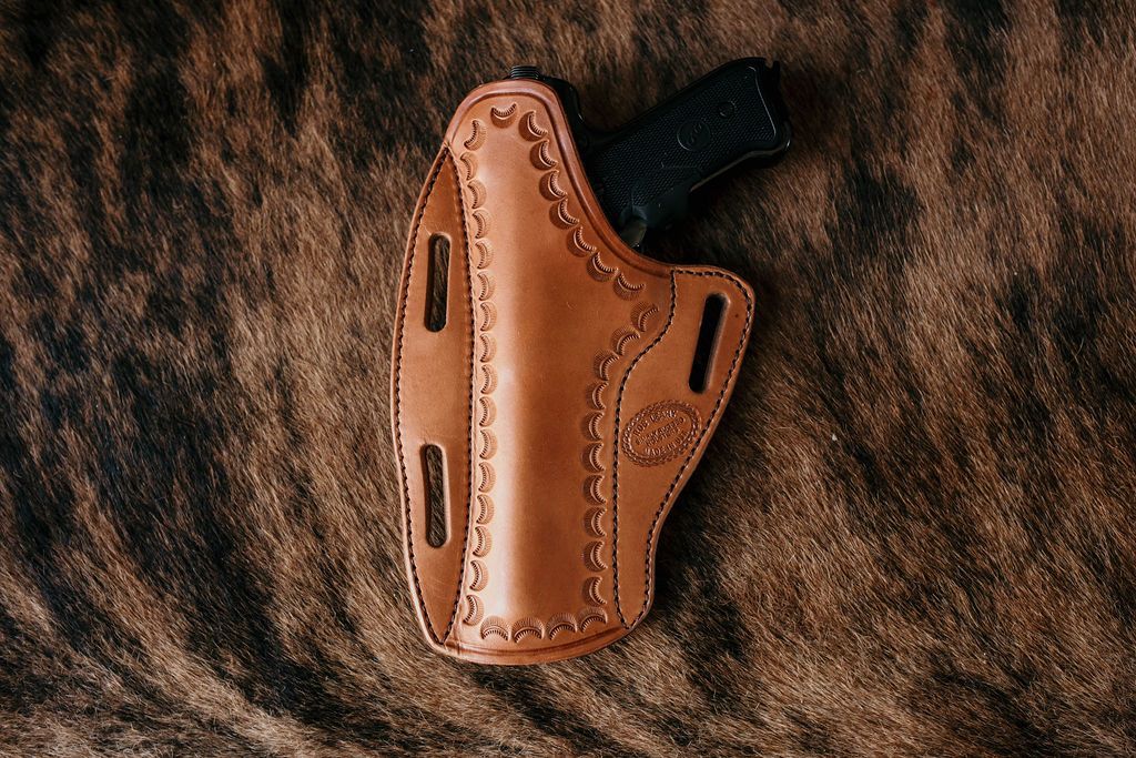 Ruger BB Target 5 5" Left hand Explorer Scout Border stamped tan