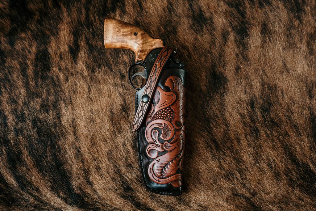 6" S&W N frame floral Tooled #2