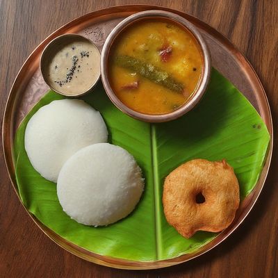 Idly (2 PCs) Vada (1 PC)