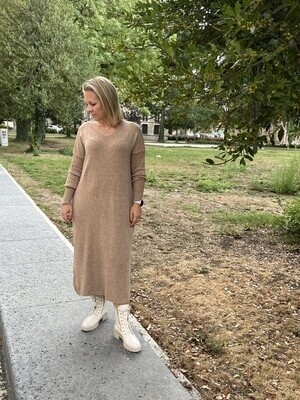 Lily tricot dress camel