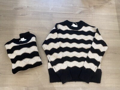 Trui zigzag black