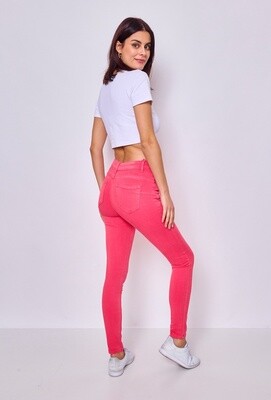 Skinny push jeans pink
