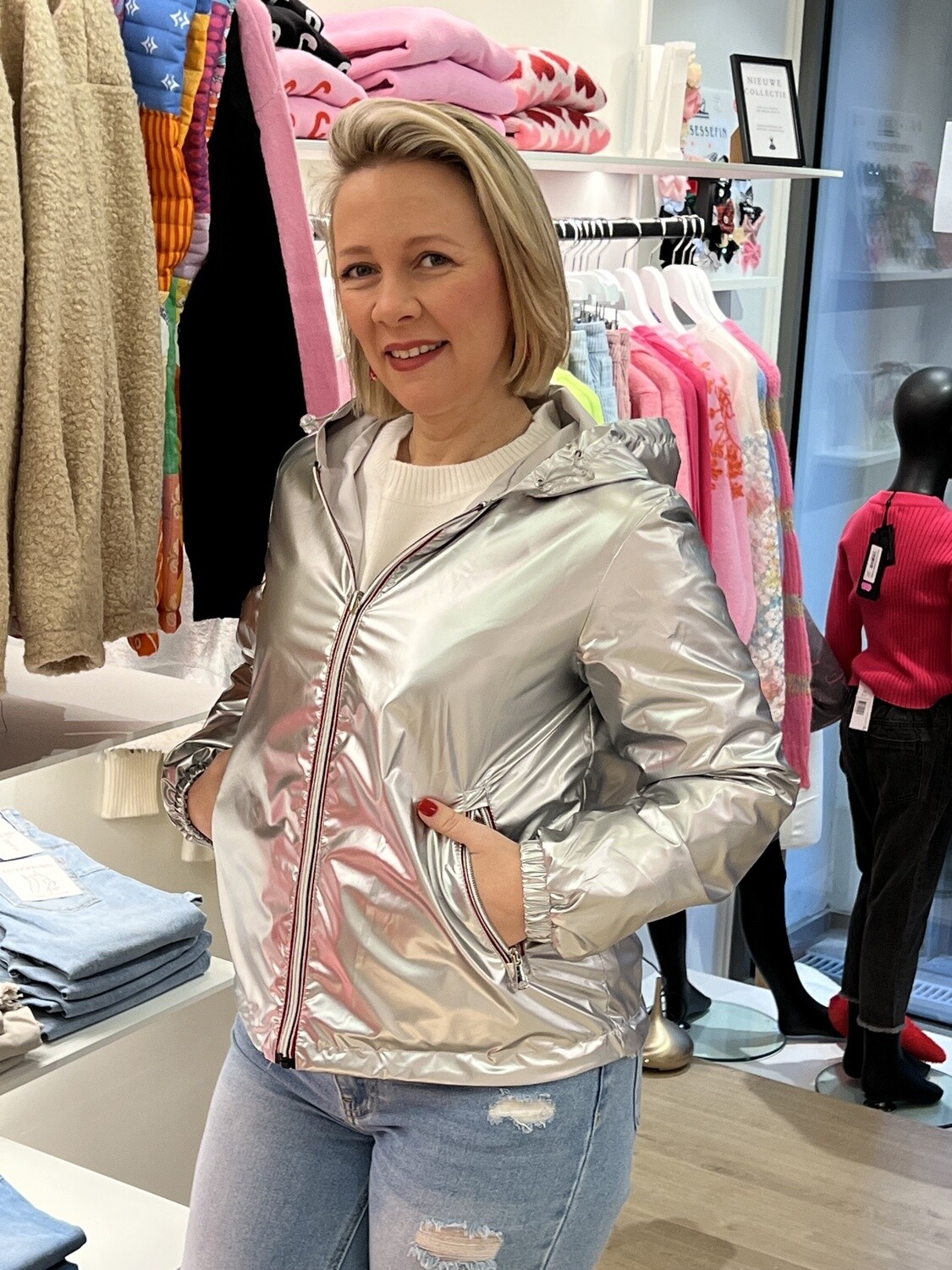 Bright silver jasje