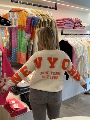 New York trui met oranje