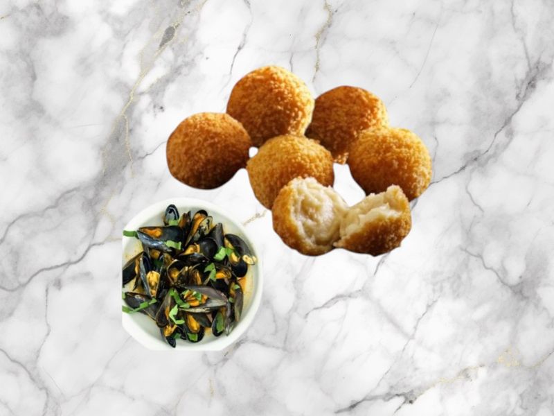 Mini mosselkroketjes ( 10 stuks )