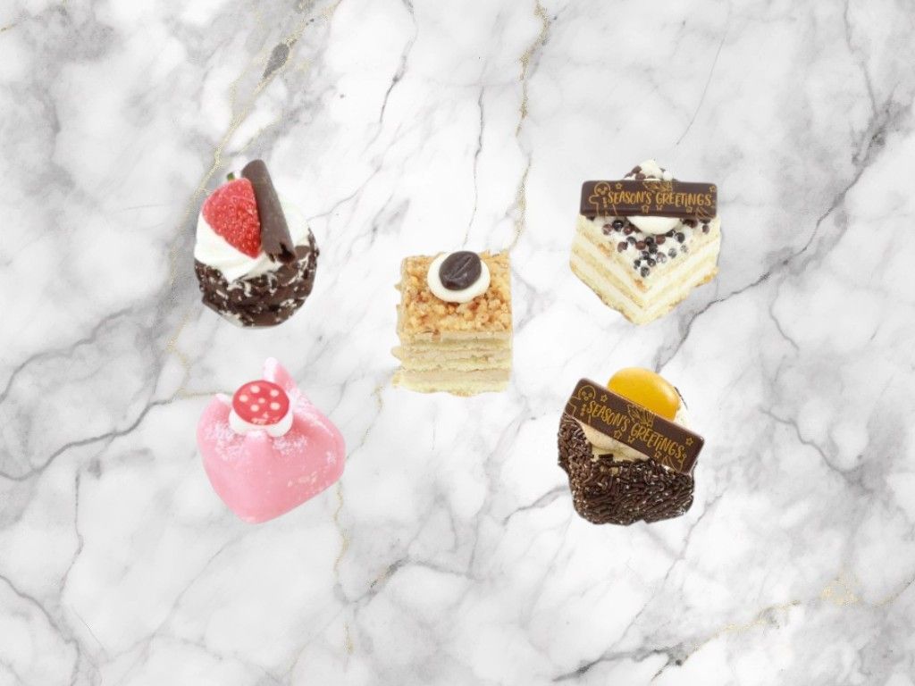 Assortiment van 5 mini gebakjes