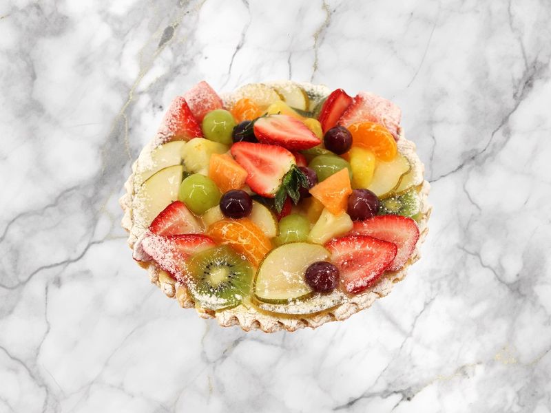 Fruittaart bladerdeeg ( 4 of 6 personen )