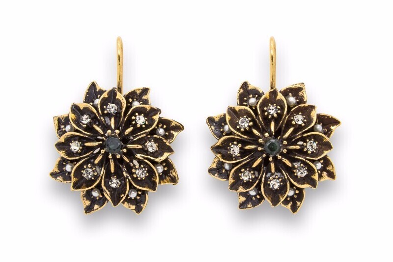 Orecchini fiore doppio