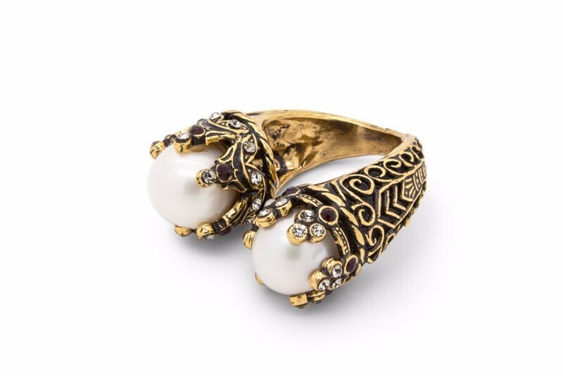 Anello contrarié corone piccole