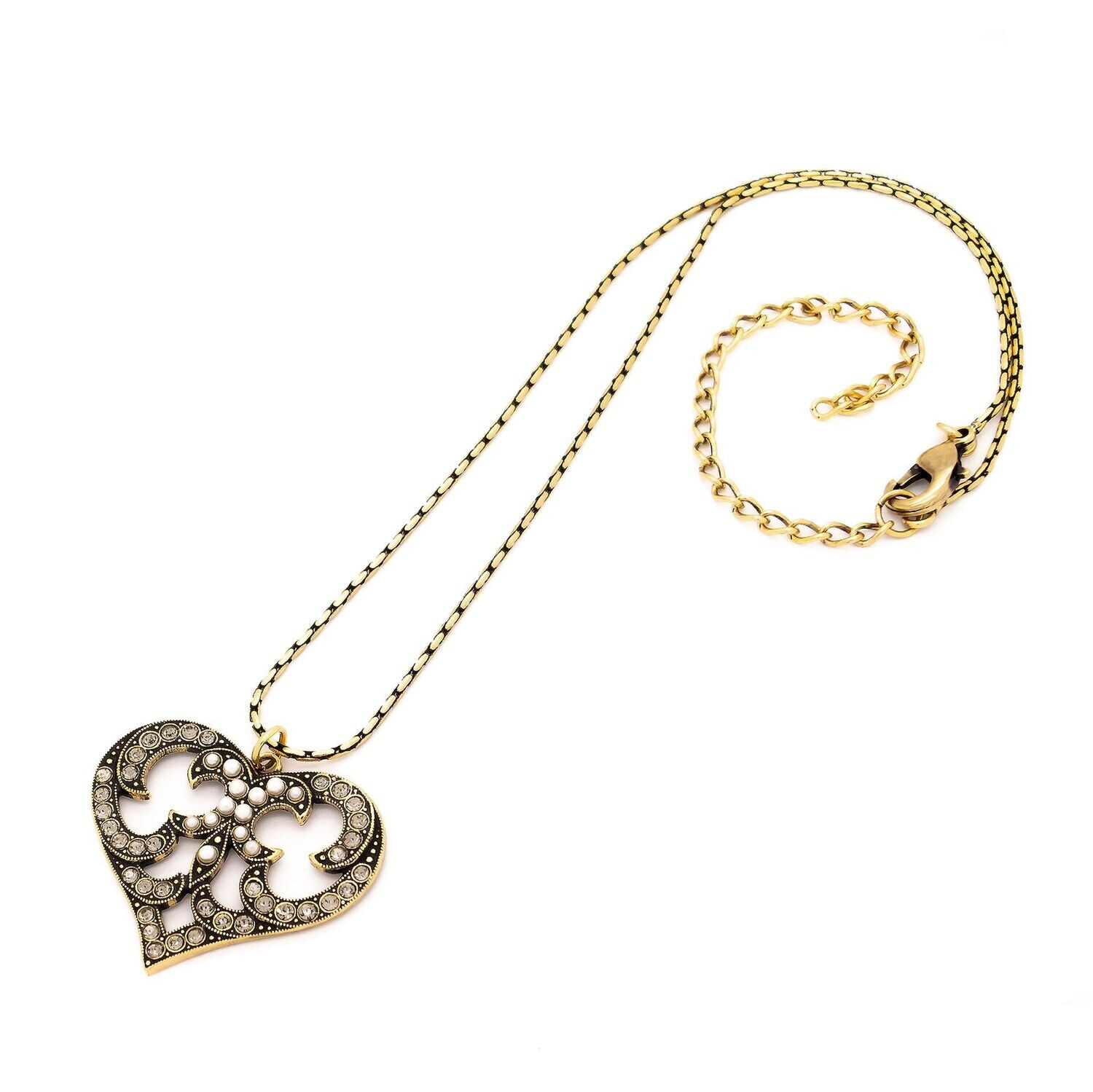 Collana cuore scintillante