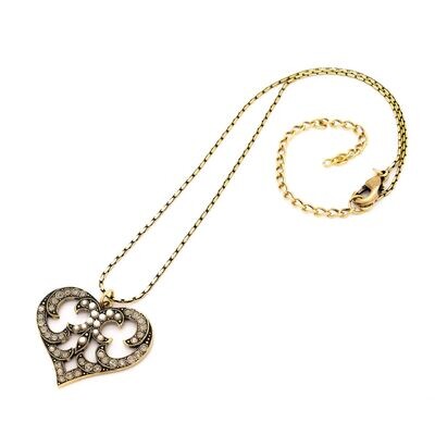Collana cuore scintillante