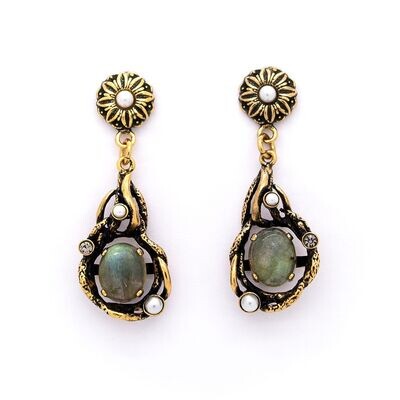 Orecchini ramo labradorite