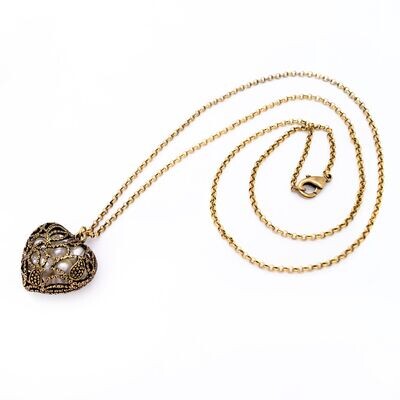 Collana cuore con perle