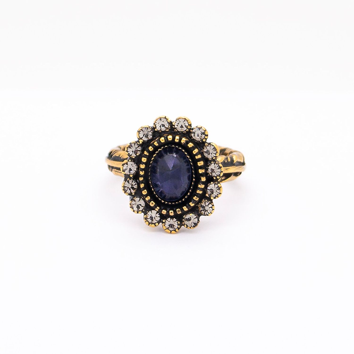 Anello fiore ovale