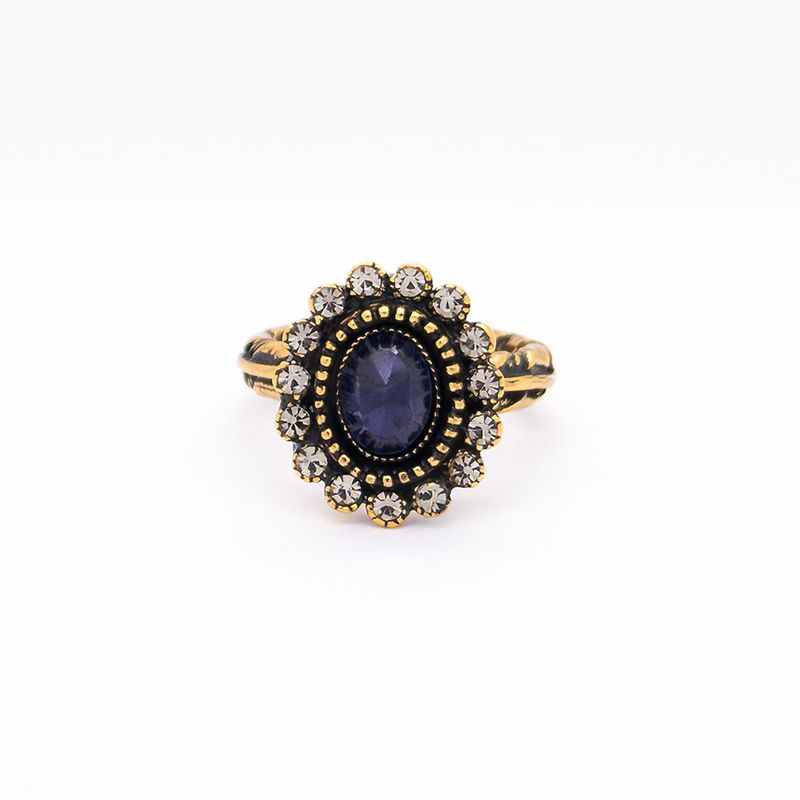 Anello fiore ovale