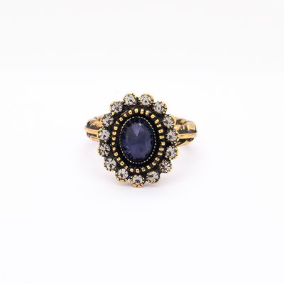 Anello fiore ovale