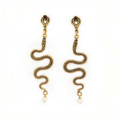 Orecchini serpenti piatti