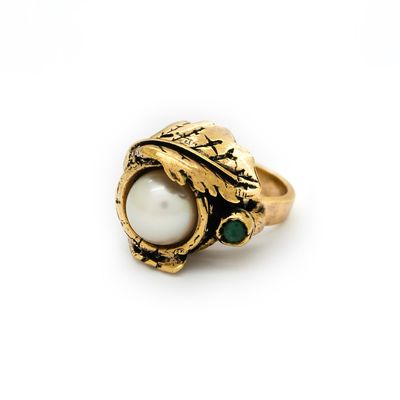 Anello foglia d'ulivo