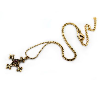 Collana croce con gigli